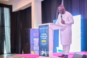 Speakers discussing an AI governance framework at the AI in Health Summit 2026 in Abuja